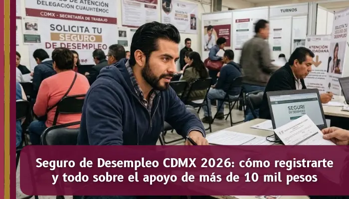 Seguro de Desempleo CDMX 2026 con apoyo de más de 10 mil pesos para personas de 18 a 64 años en Ciudad de México