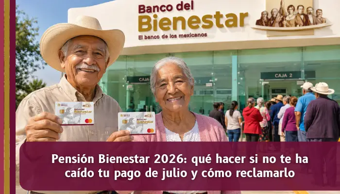 Pensión Bienestar 2026 cómo verificar y reclamar tu pago de julio si no cayó a la tarjeta